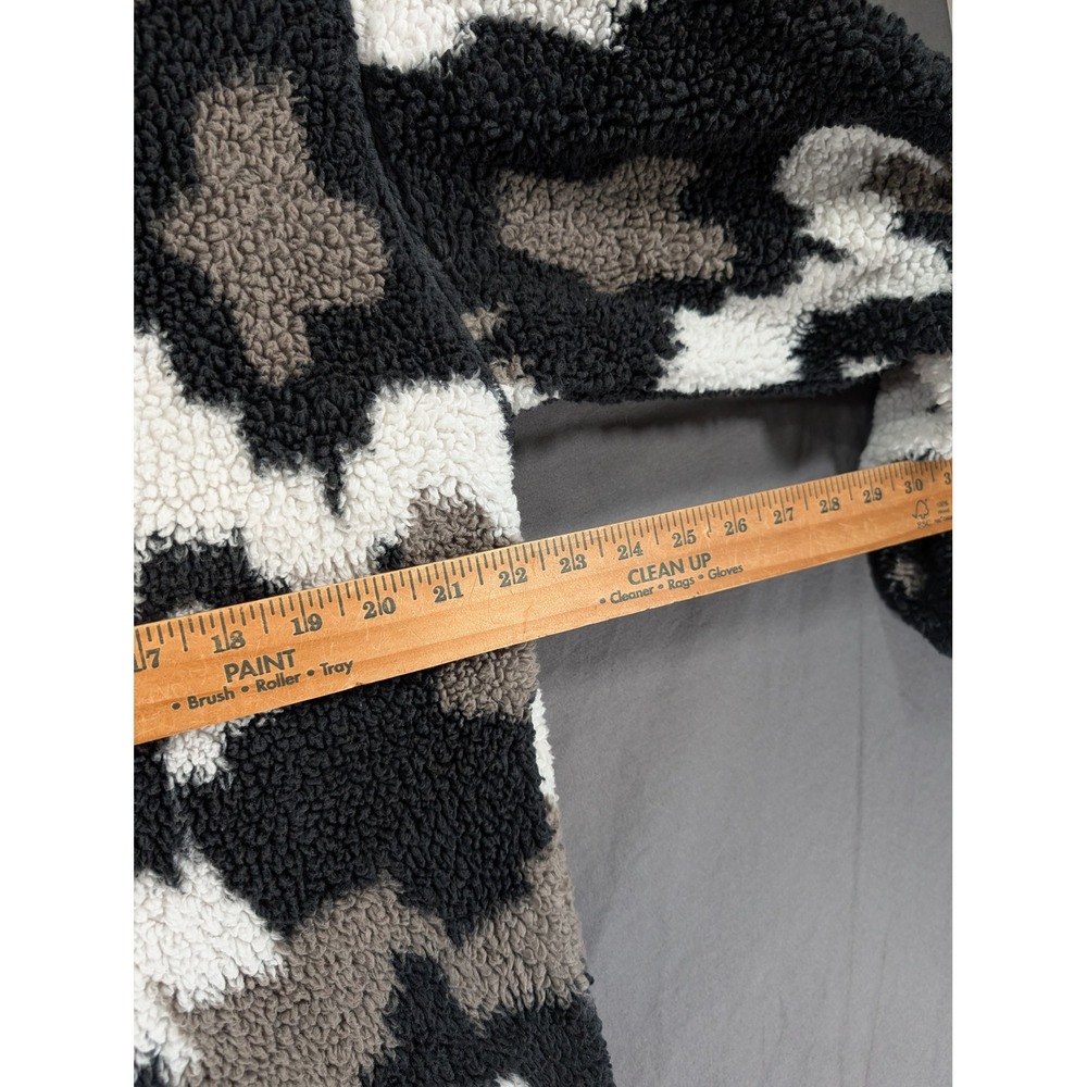 Eddie Bauer Womens L Fleece Pullover Camo Sherpa Quarter Zip Mock Neck - Picture 4 of 8